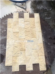 Yellow Marble Mushroom Face Cladding